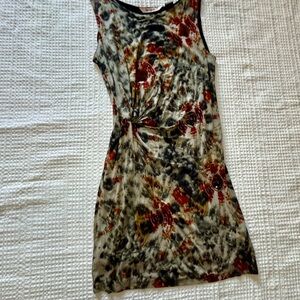 Desigual Red and Black Sleeveless Fitted Dress